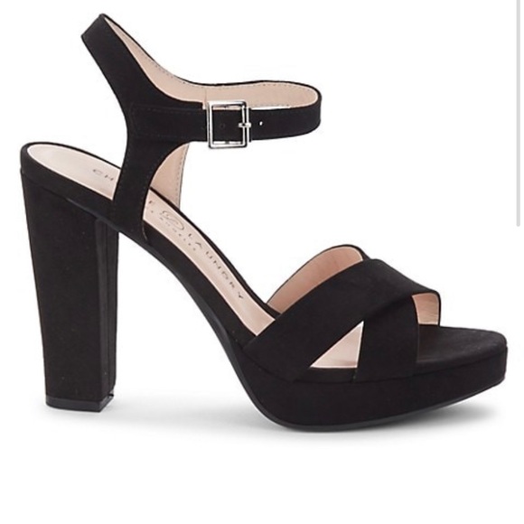 Chinese Laundry Shoes - CHINESE LAUNDRY • Black Chunky Block Heel • Platform • Open Toe Sandal • 8.5